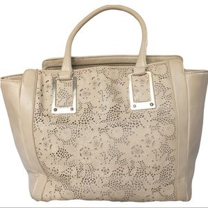 Large taupe Aldo bag with Laser cutout design